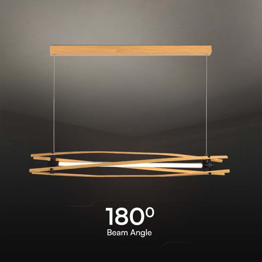 LED Żyrandol na lince LED/15W/230V 3000K brązowy