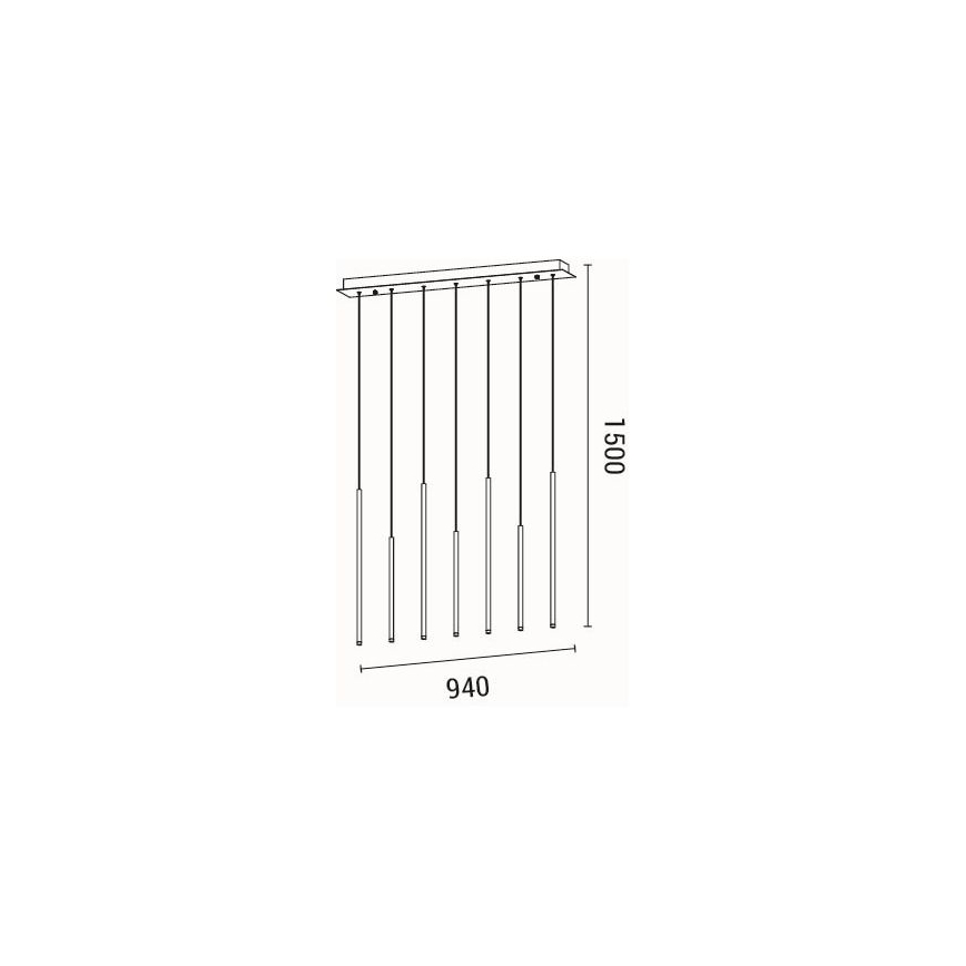 LED Żyrandol na lince LED/16W/230V 3000K