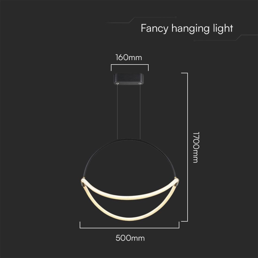 LED Żyrandol na lince LED/16W/230V 4000K śr. 50 cm