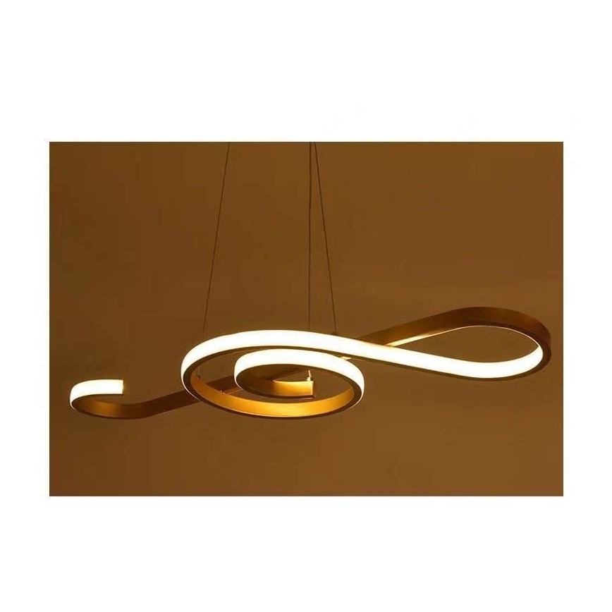 LED Żyrandol na lince LED/18W/230V 3000K złoty