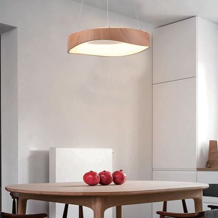 LED Żyrandol na lince LED/18W/230V 3000K ø 40 cm brązowy