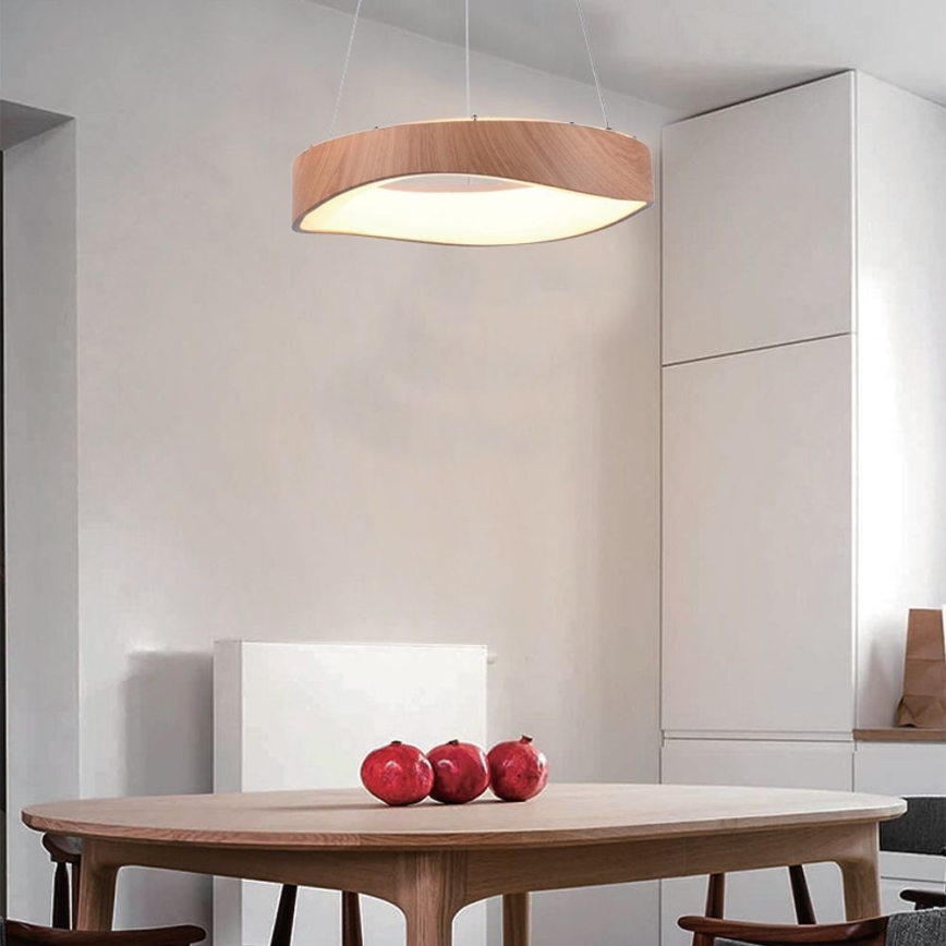 LED Żyrandol na lince LED/18W/230V 3000K ø 40 cm brązowy