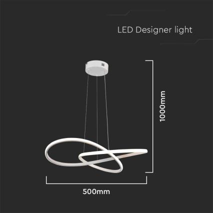 LED Żyrandol na lince LED/20W/230V 3000K biały