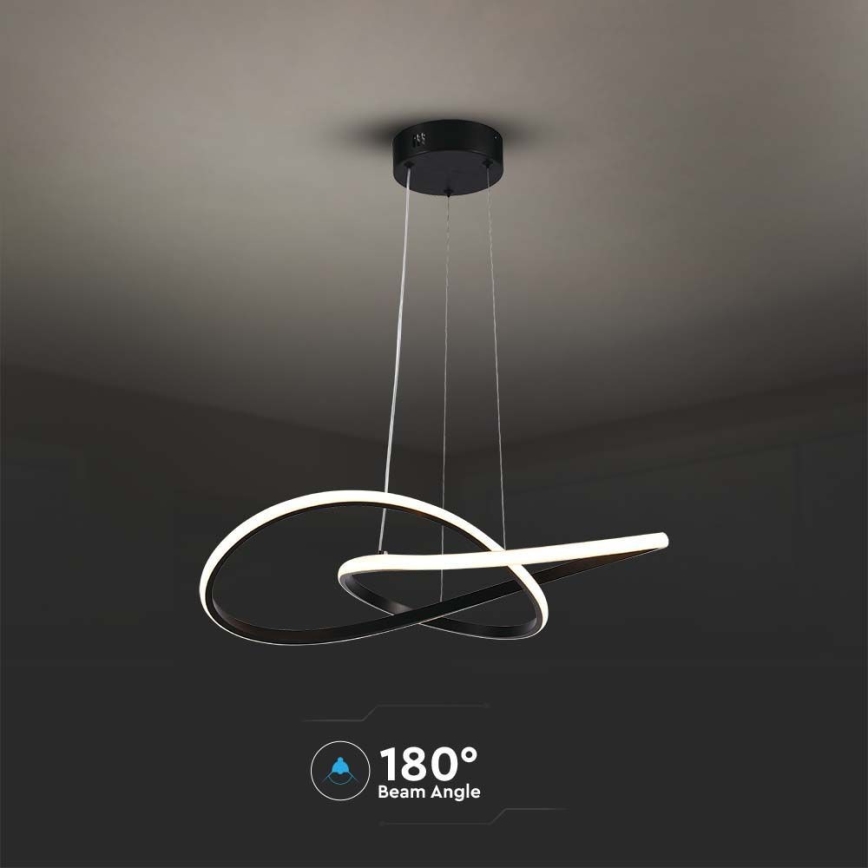 LED Żyrandol na lince LED/20W/230V 3000K czarny