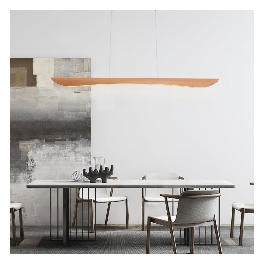 LED Żyrandol na lince LED/22W/230V 4000K 120 cm buk/solidne drewno