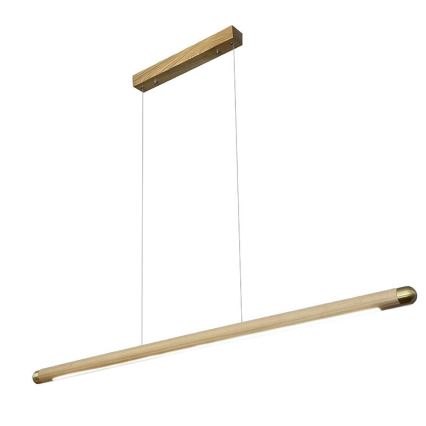 LED Żyrandol na lince LED/22W/230V 4000K 120 cm popiół/solidne drewno