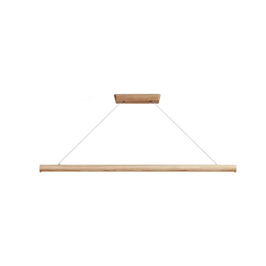 LED Żyrandol na lince LED/22W/230V 4000K 120 cm popiół/solidne drewno