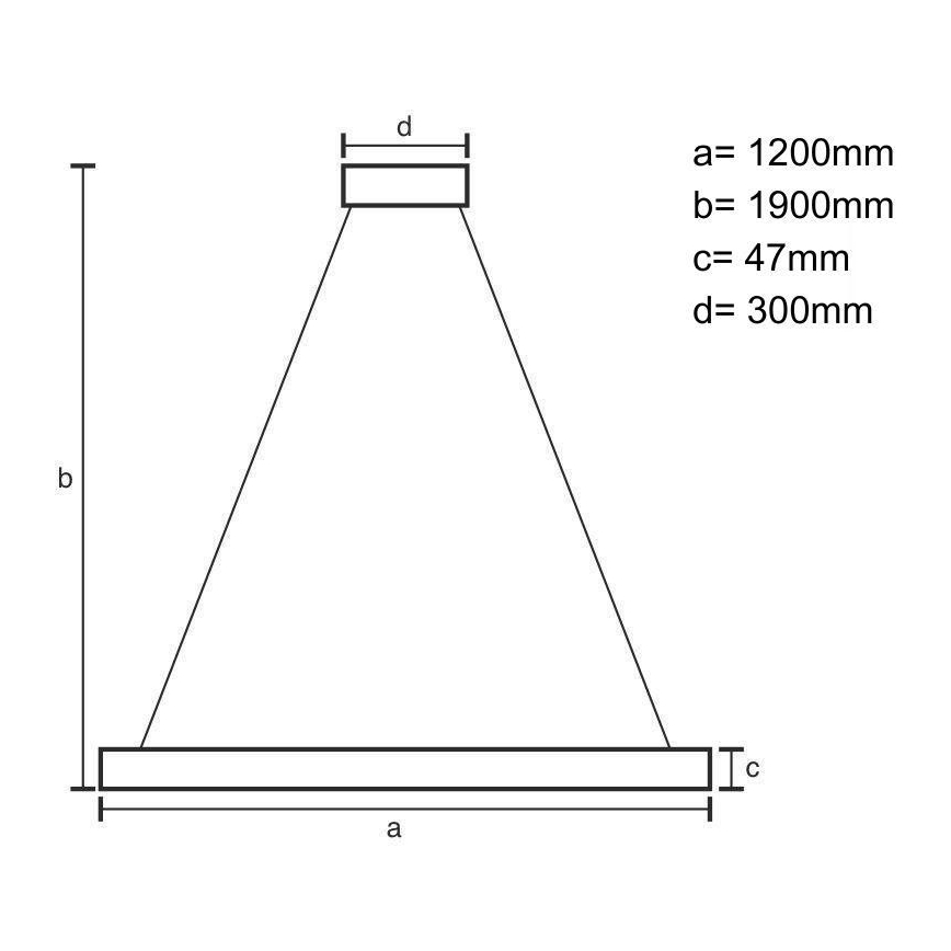 LED Żyrandol na lince LED/22W/230V 4000K 120 cm popiół/solidne drewno