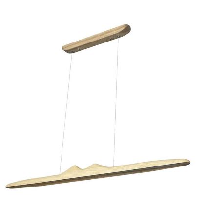 LED Żyrandol na lince LED/22W/230V 4000K 120 cm popiół/solidne drewno