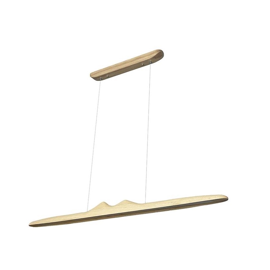 LED Żyrandol na lince LED/22W/230V 4000K 120 cm popiół/solidne drewno