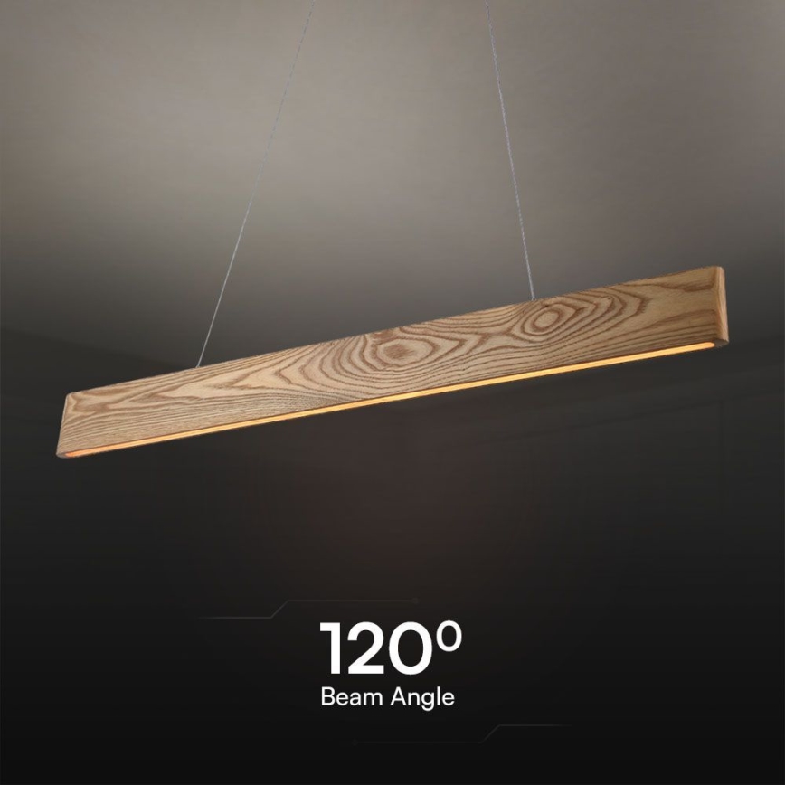 LED Żyrandol na lince LED/24W/230V 3000K brązowy