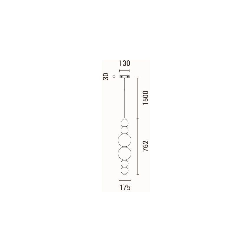 LED Żyrandol na lince LED/24W/230V 3000K