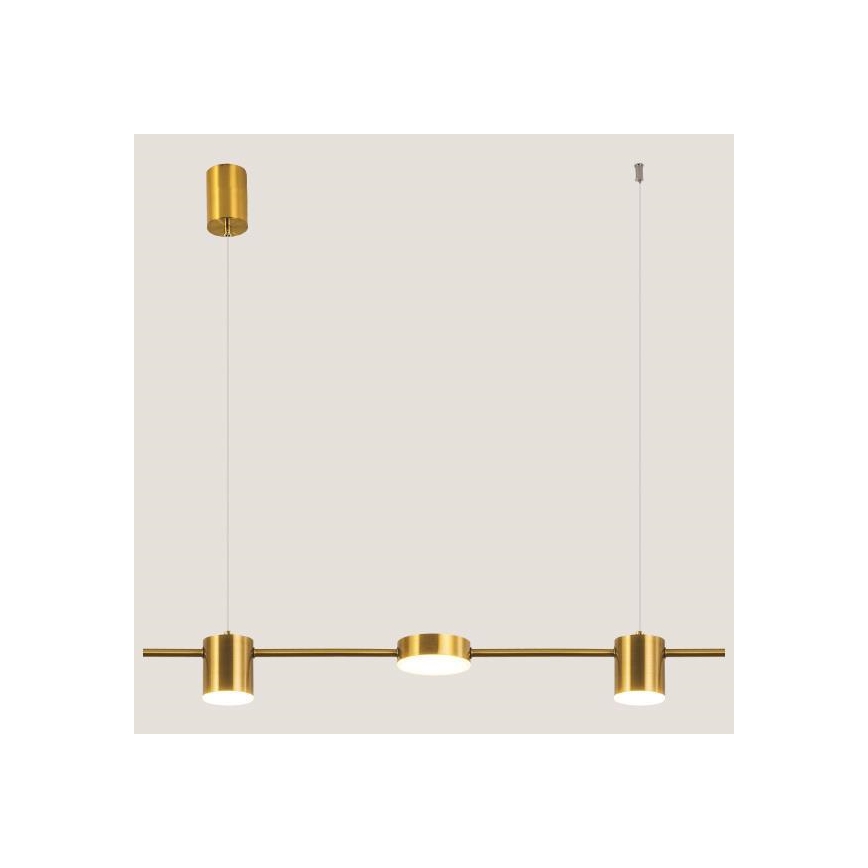 LED Żyrandol na lince LED/24W/230V 3000K złoty