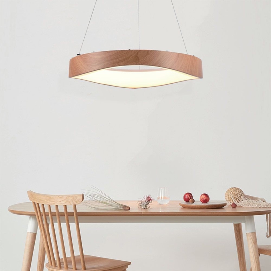LED Żyrandol na lince LED/25W/230V 3000K ø 50 cm brązowy
