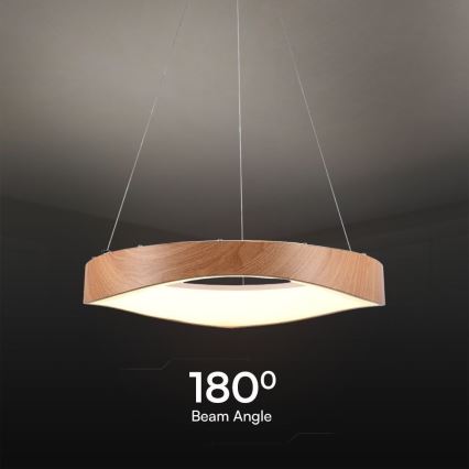 LED Żyrandol na lince LED/25W/230V 3000K ø 50 cm brązowy