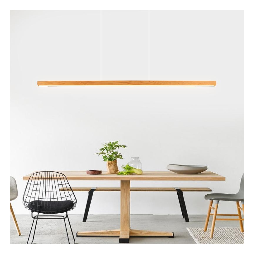 LED Żyrandol na lince LED/26W/230V 4000K 150 cm buk/solidne drewno