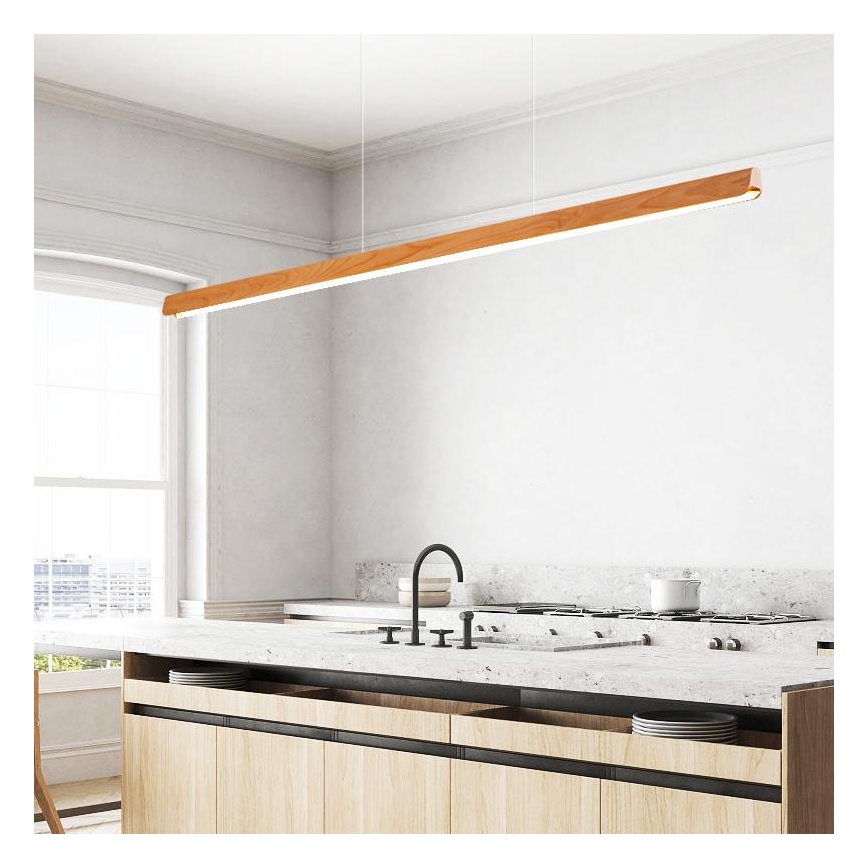 LED Żyrandol na lince LED/26W/230V 4000K 150 cm buk/solidne drewno