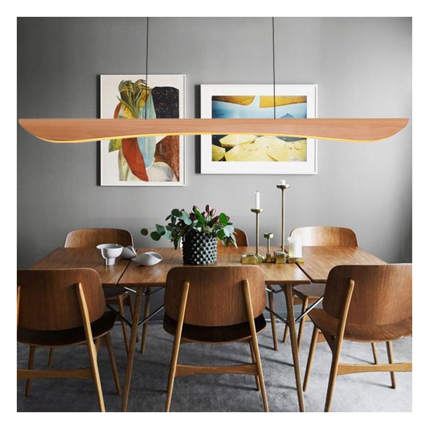 LED Żyrandol na lince LED/26W/230V 4000K 150 cm buk/solidne drewno