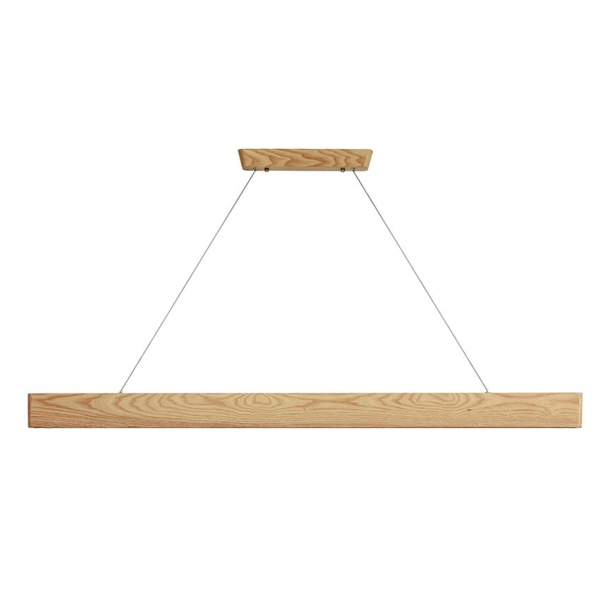 LED Żyrandol na lince LED/26W/230V 4000K 150 cm popiół/solidne drewno