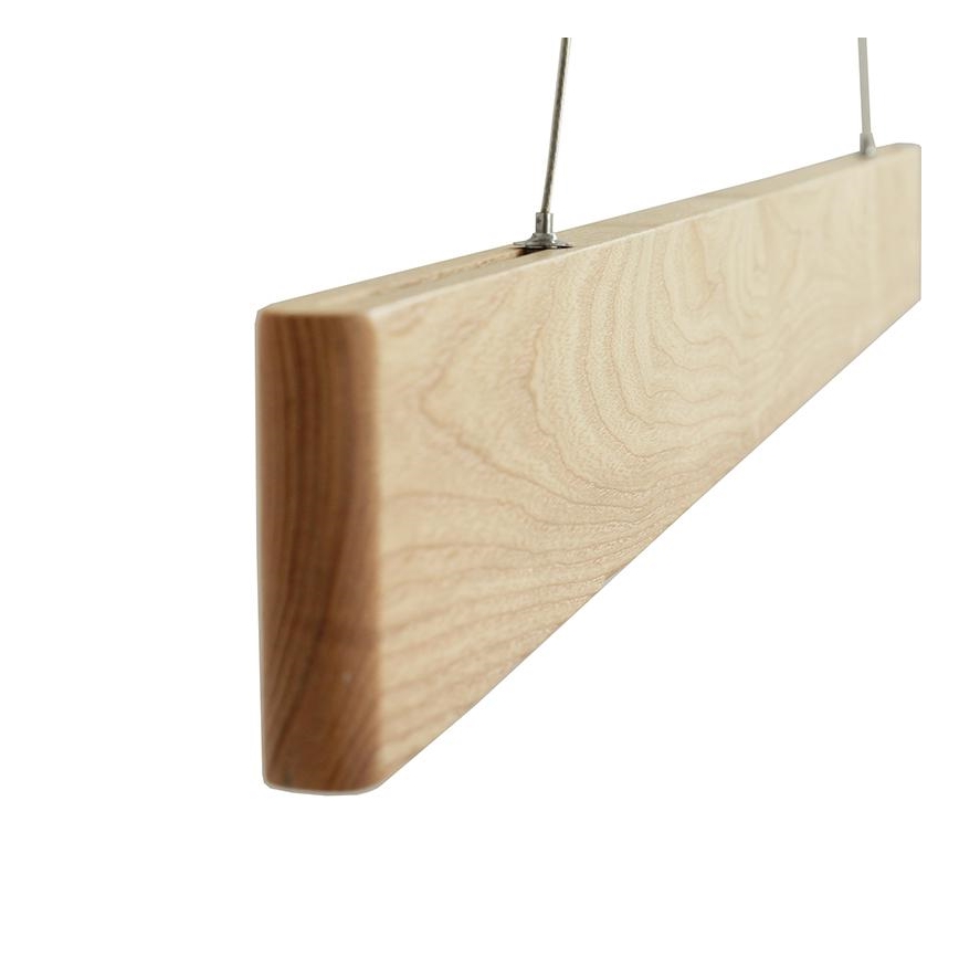 LED Żyrandol na lince LED/26W/230V 4000K 150 cm popiół/solidne drewno