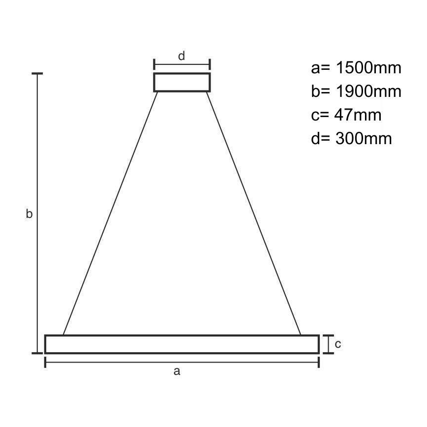 LED Żyrandol na lince LED/26W/230V 4000K 150 cm popiół/solidne drewno