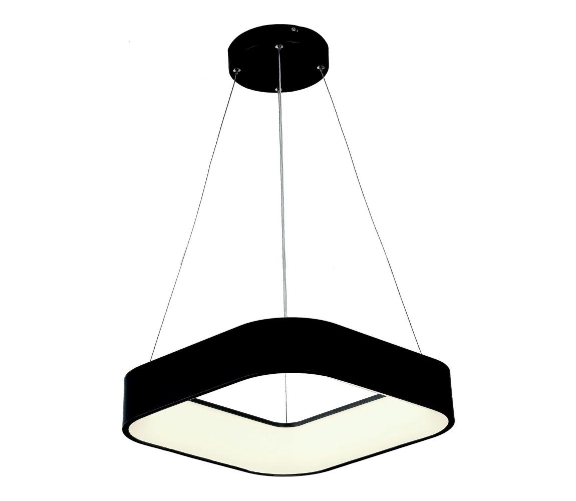LED Żyrandol na lince LED/30W/230V 3000K 45x45 cm czarny