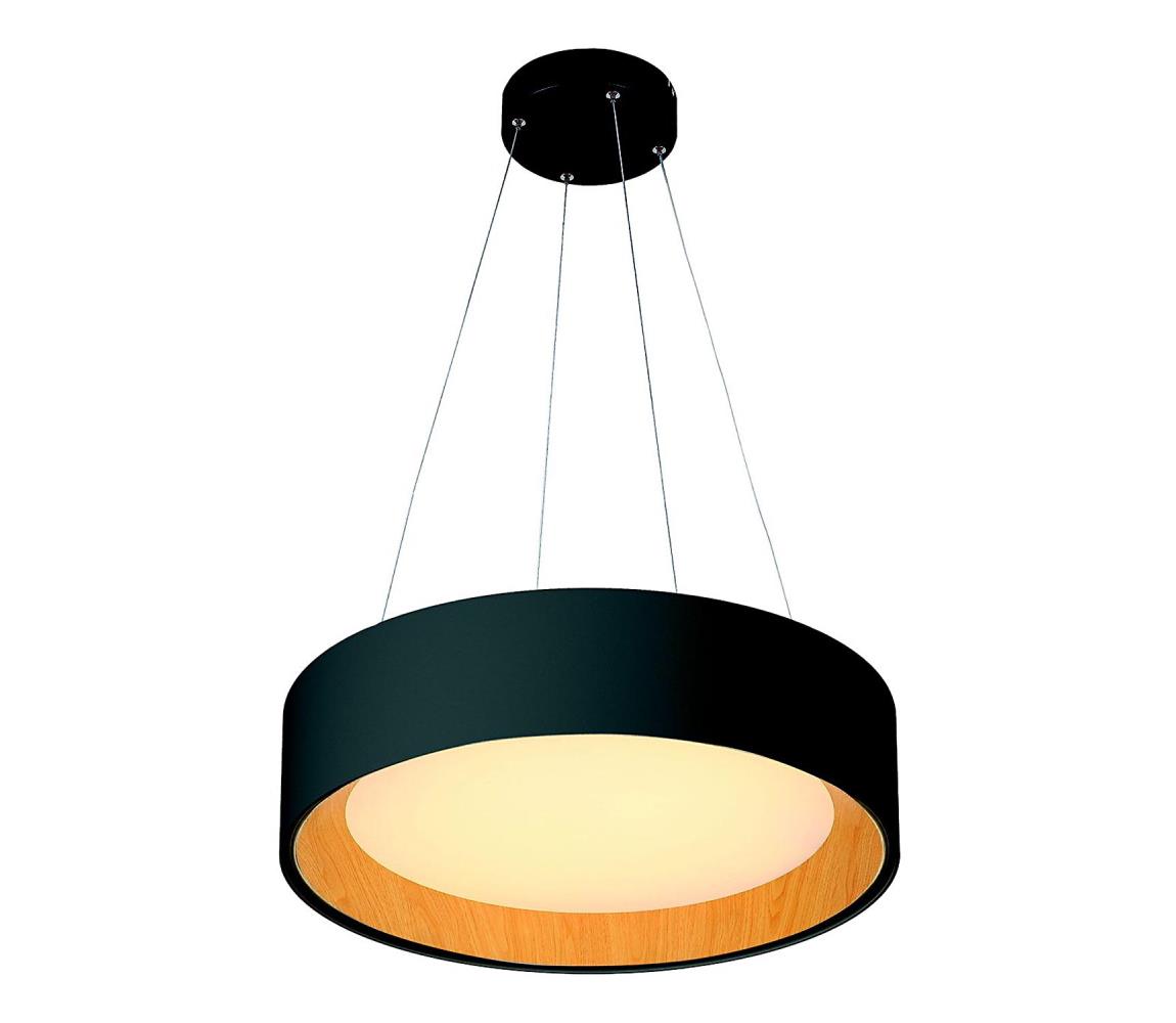 LED Żyrandol na lince LED/30W/230V 3000K czarny/dąb