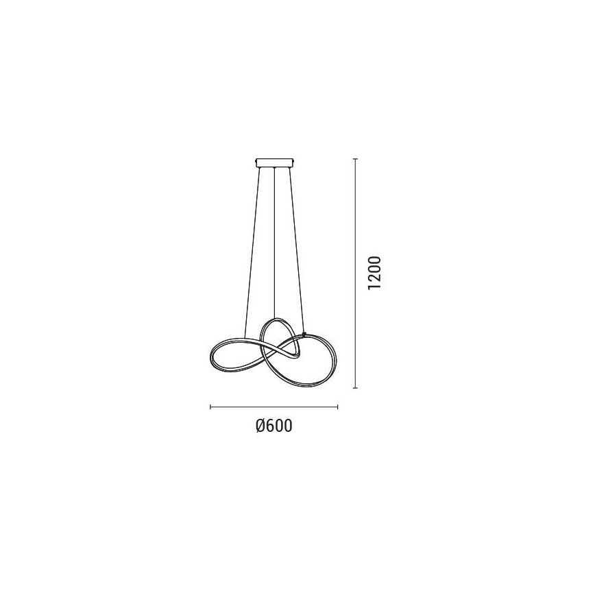 LED Żyrandol na lince LED/30W/230V 3000K