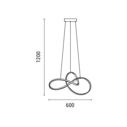 LED Żyrandol na lince LED/30W/230V 3000K