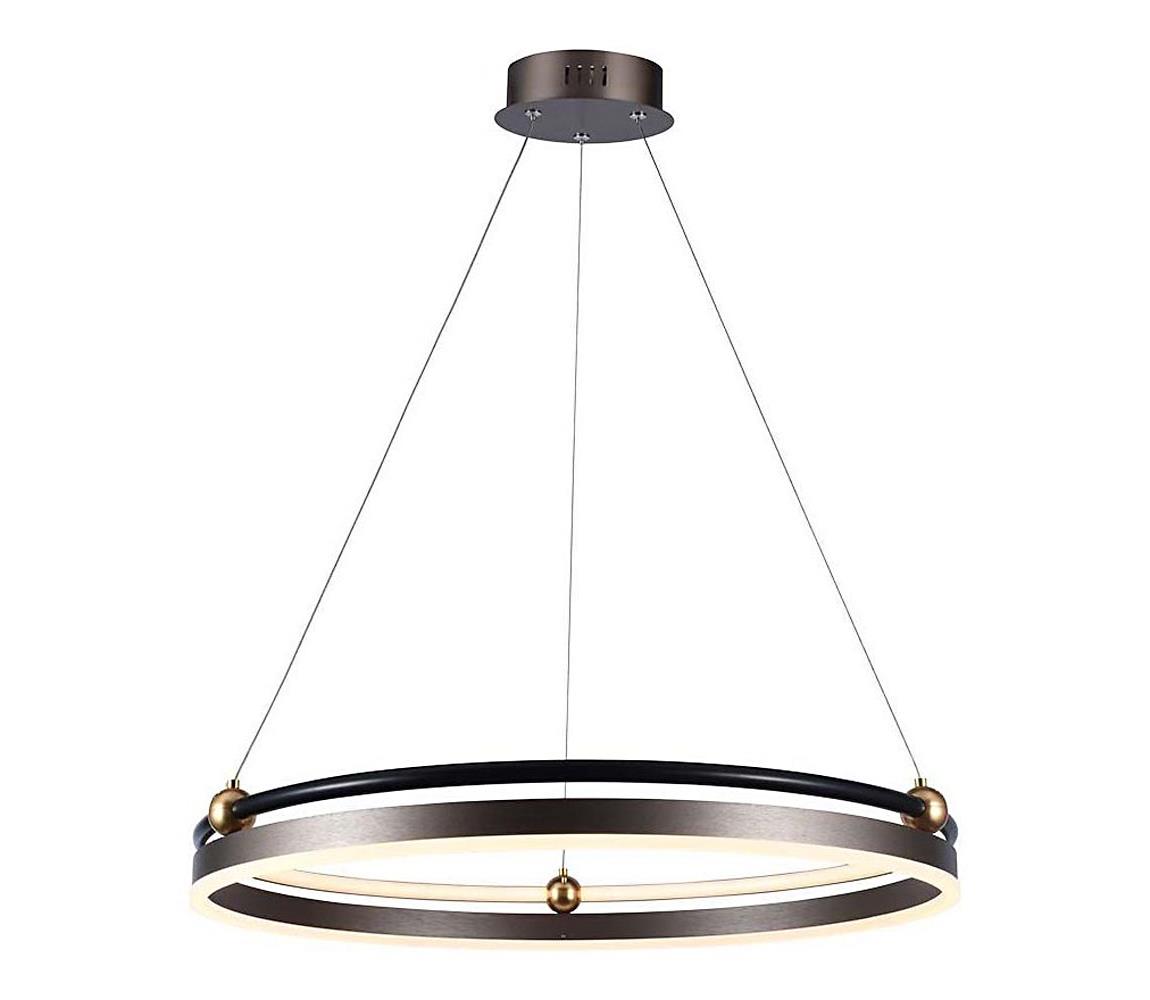 LED Żyrandol na lince LED/30W/230V 3000K śr. 62 cm brązowe