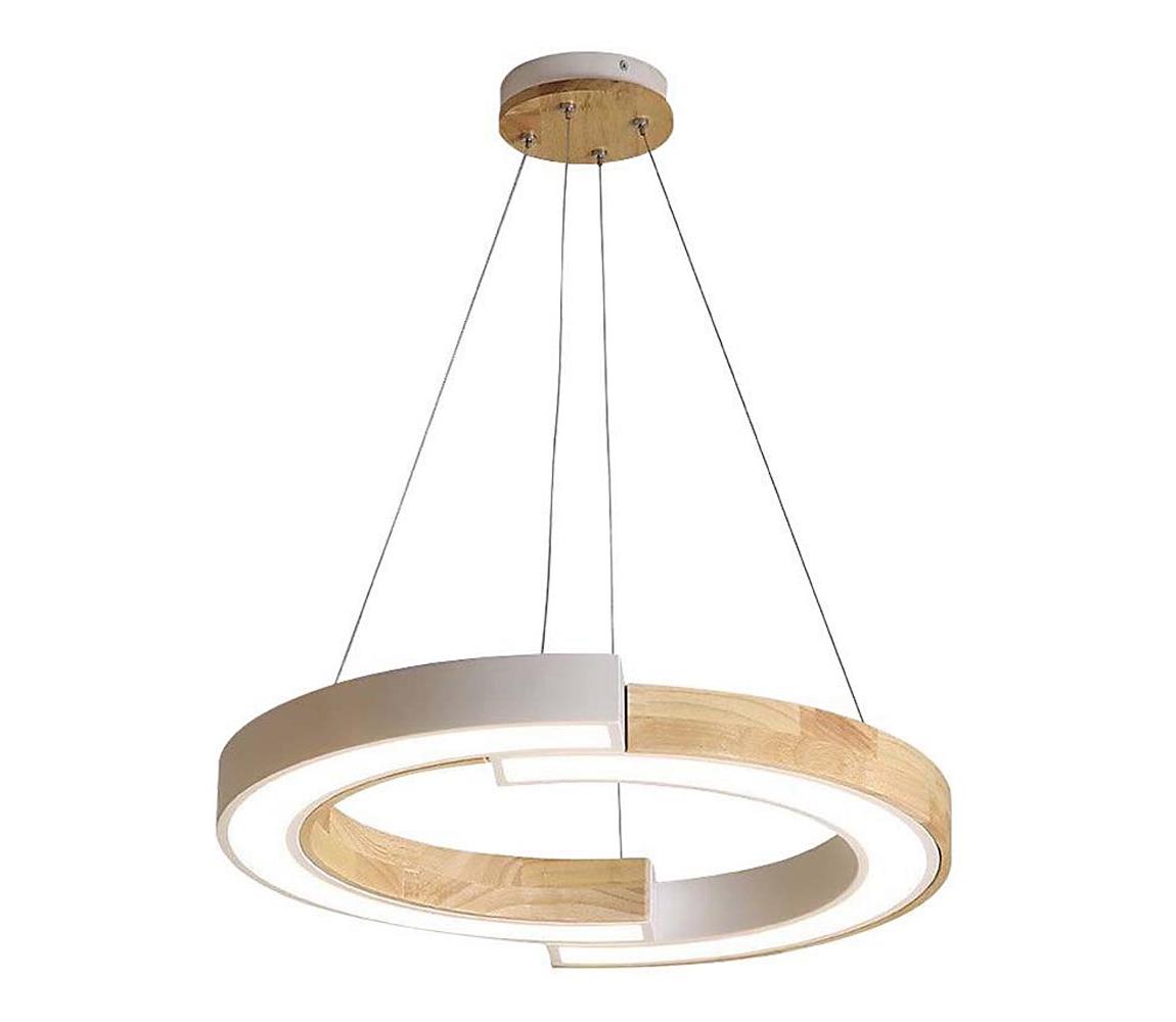 LED Żyrandol na lince LED/32W/230V 4000K biały/drewno
