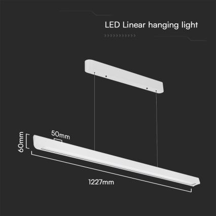 LED Żyrandol na lince LED/36W/230V 3000/4000/6400K białe