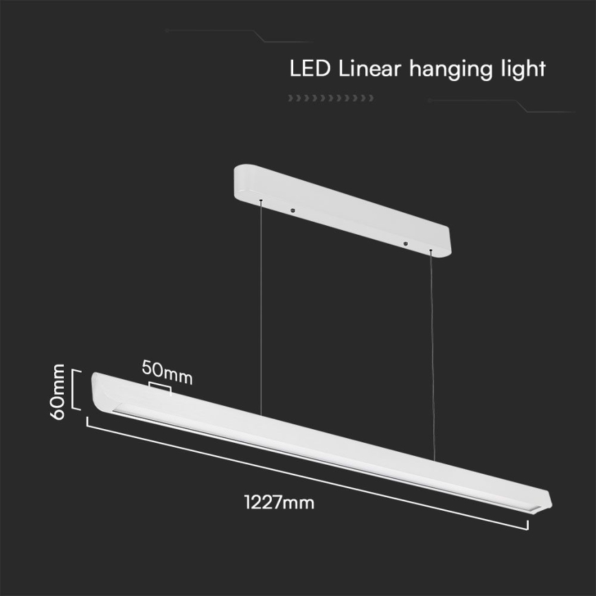 LED Żyrandol na lince LED/36W/230V 3000/4000/6400K białe