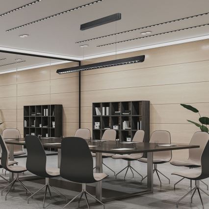 LED Żyrandol na lince LED/36W/230V 3000/4000/6400K czarny