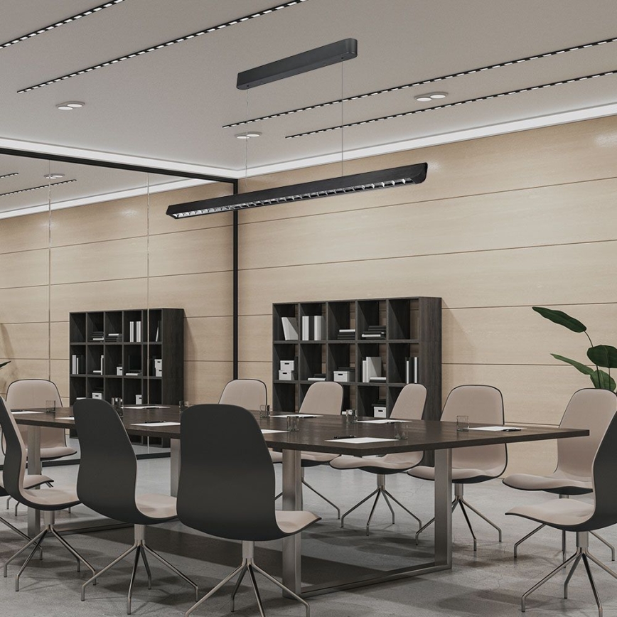 LED Żyrandol na lince LED/36W/230V 3000/4000/6400K czarny