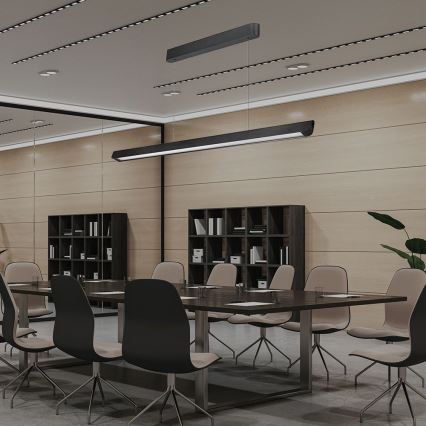 LED Żyrandol na lince LED/36W/230V 3000/4000/6400K czarny