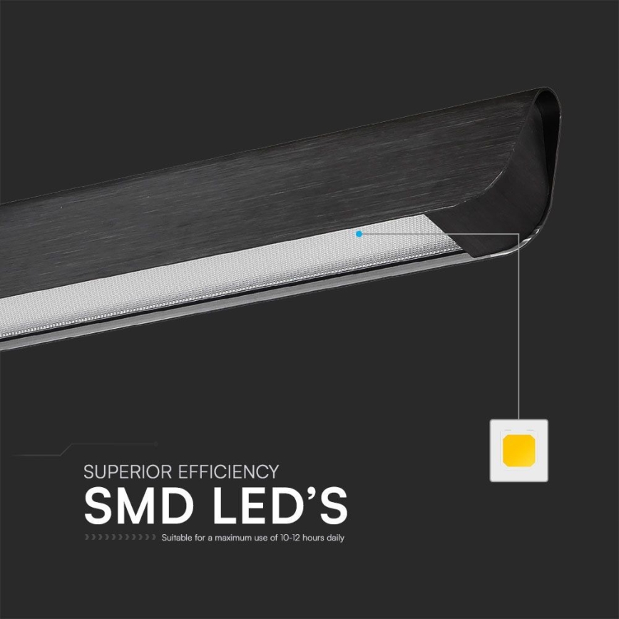 LED Żyrandol na lince LED/36W/230V 3000/4000/6400K czarny