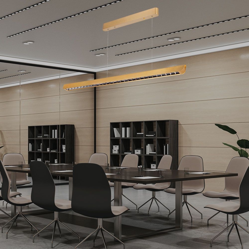 LED Żyrandol na lince LED/36W/230V 3000/4000/6400K złoty
