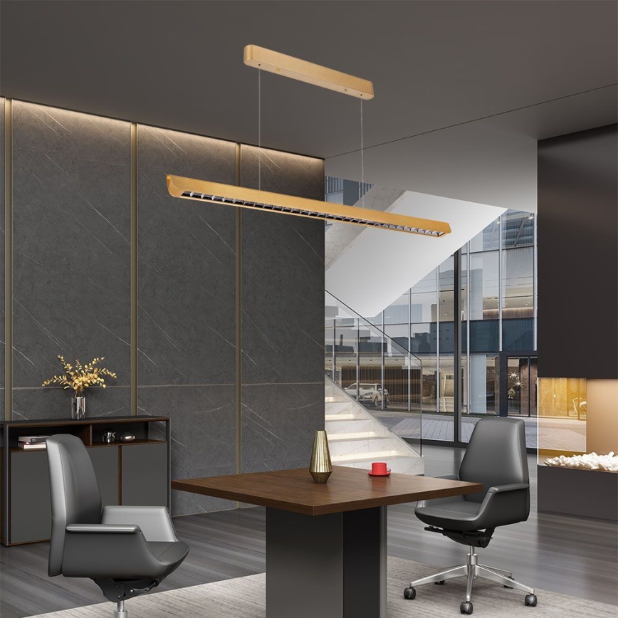 LED Żyrandol na lince LED/36W/230V 3000/4000/6400K złoty