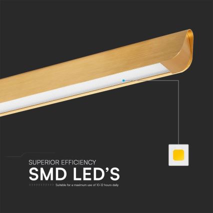 LED Żyrandol na lince LED/36W/230V 3000/4000/6400K złoty