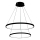 LED Żyrandol na lince LED/37W/230V 3000K czarny