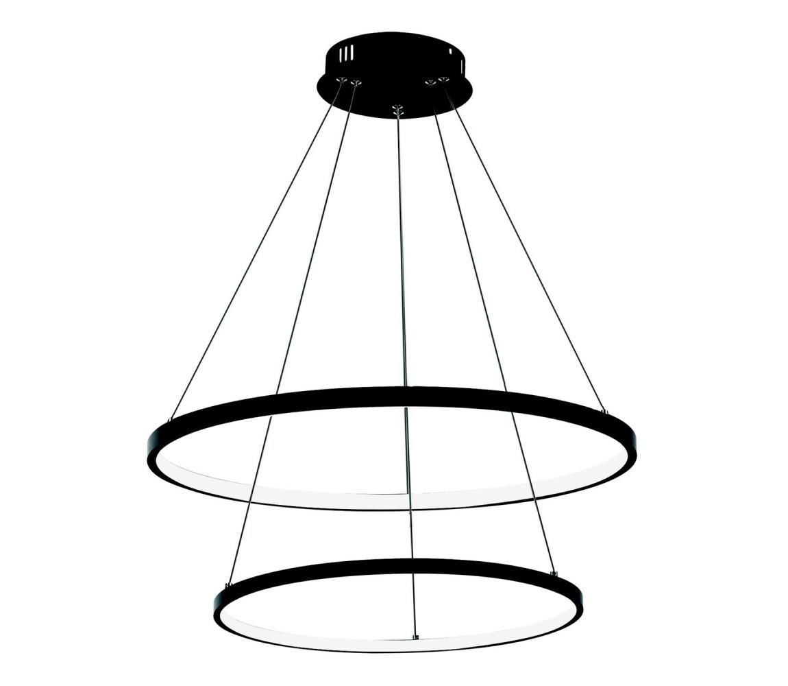 LED Żyrandol na lince LED/37W/230V 3000K czarny