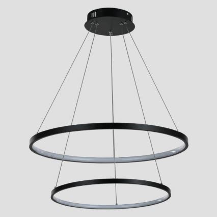 LED Żyrandol na lince LED/37W/230V 3000K czarny
