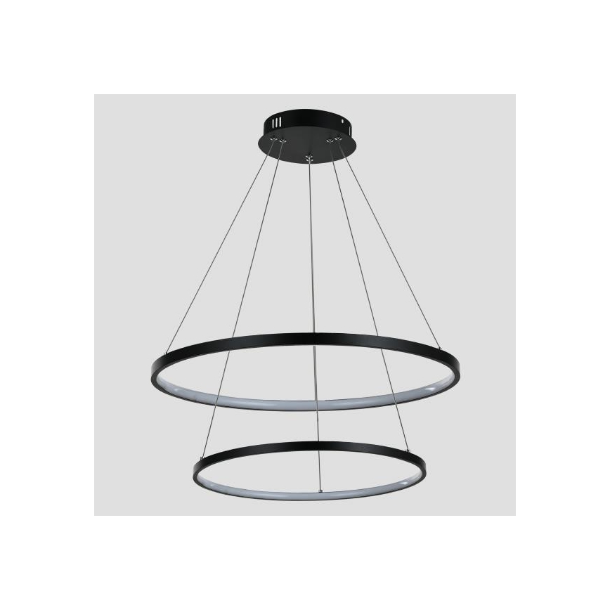 LED Żyrandol na lince LED/37W/230V 3000K czarny