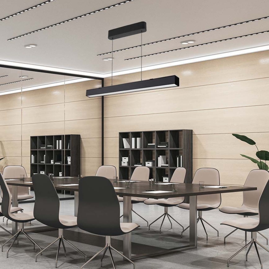 LED Żyrandol na lince LED/40W/230V 3000/4000/6400K czarny