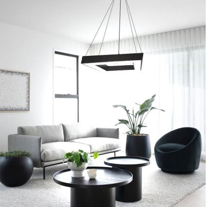 LED Żyrandol na lince LED/40W/230V 4000K 60x60 cm