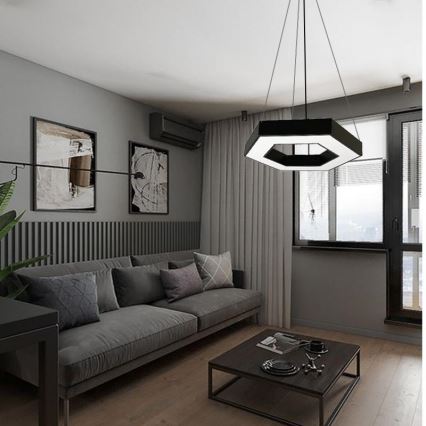LED Żyrandol na lince LED/40W/230V 4000K śr. 80 cm