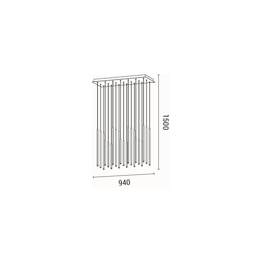LED Żyrandol na lince LED/47W/230V 3000K