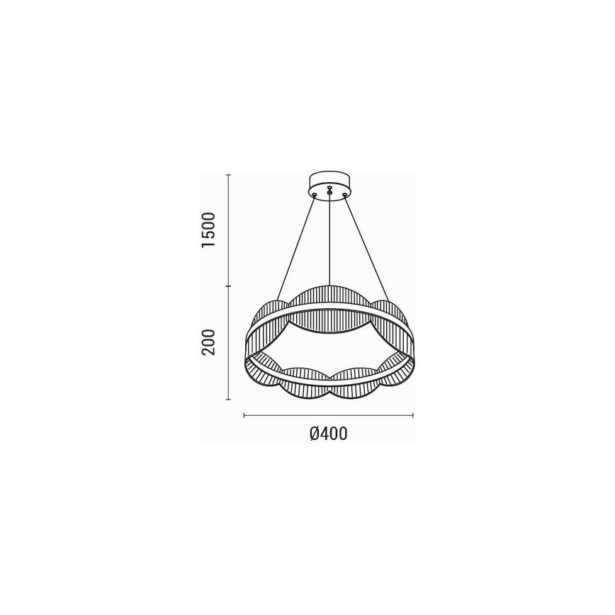 LED Żyrandol na lince LED/48W/230V 3000K