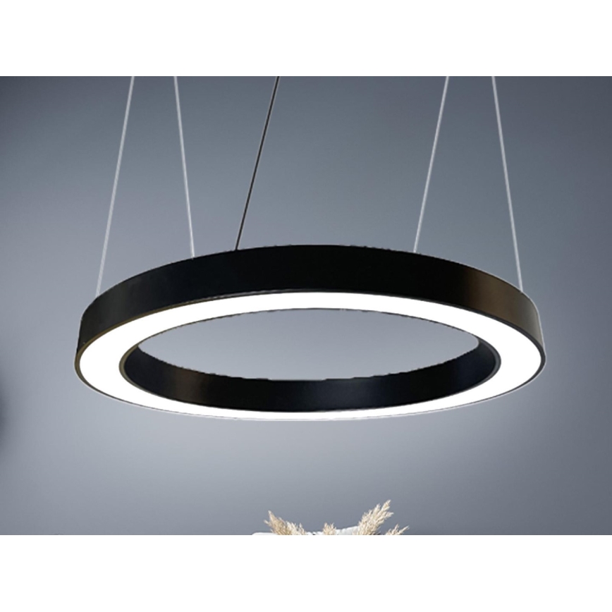 LED Żyrandol na lince LED/50W/230V 4000K śr. 100 cm czarny